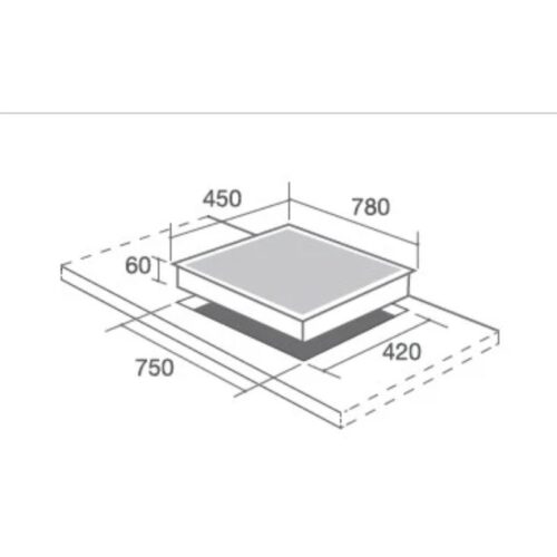 Bếp từ ba vùng nấu Canzy CZ 67GH 5 size bep tu canzy cz 67gh