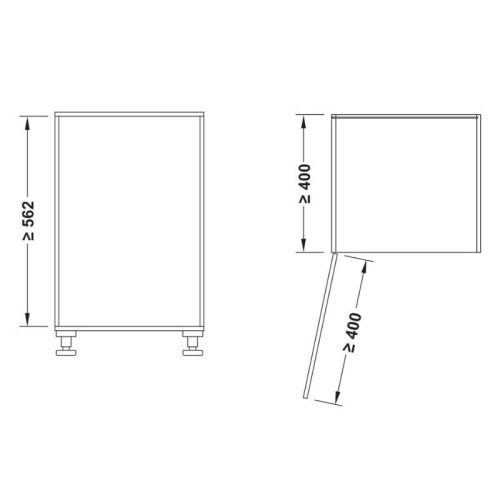 Kích thước rổ gắn cánh Hafele 545.14.300