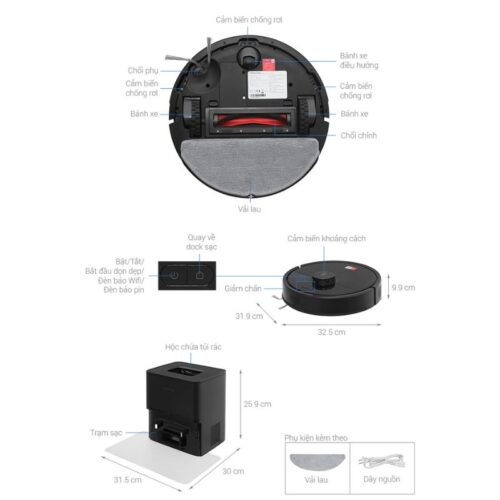 Robot hút bụi lau nhà Roborock Q7 TF Plus 6 size robot hut bui lau nha roborock q7 tf plus